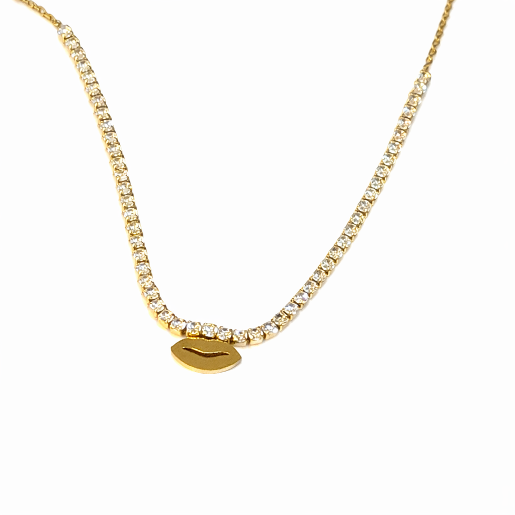 Lip Whisper Necklace - 18k Gold Plated