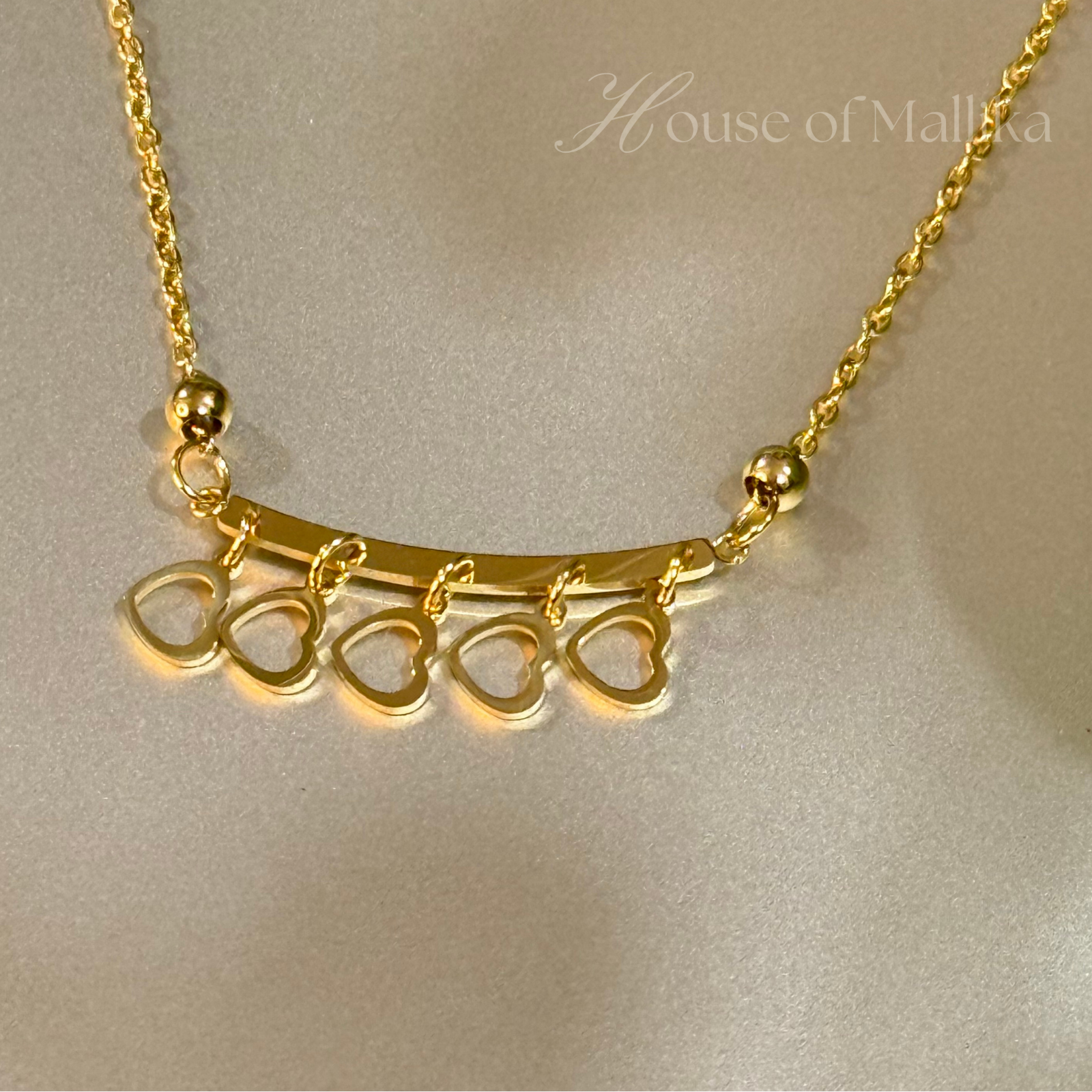 Endless Love Bar Necklace - 18k Gold Plated