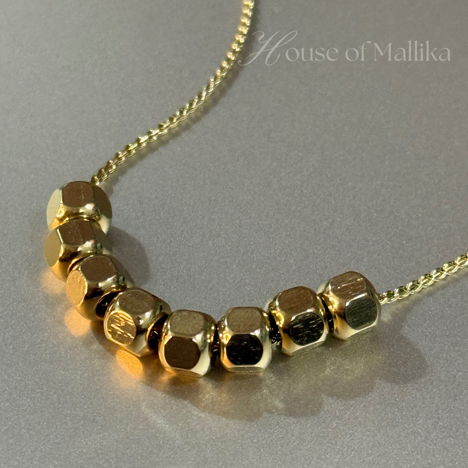 Lustre Beads Necklace - 18k Gold Plated