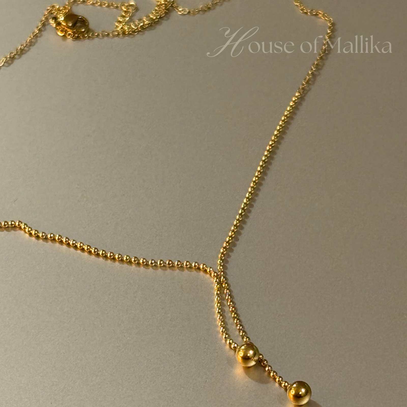Golden Whisper Lariat Necklace - 18k Gold Plated