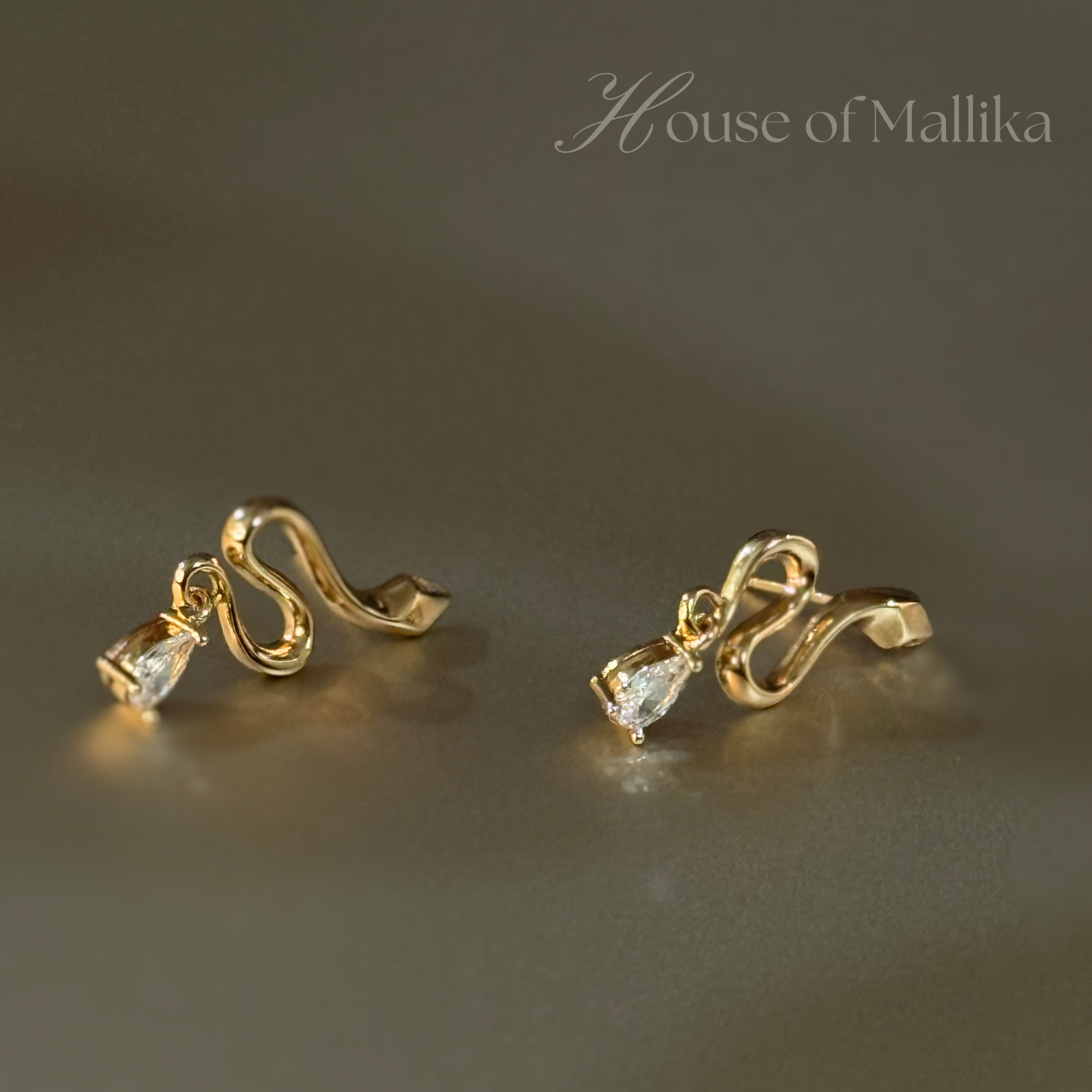 Mystic Serpent Drops Earring - 18k Gold Plated