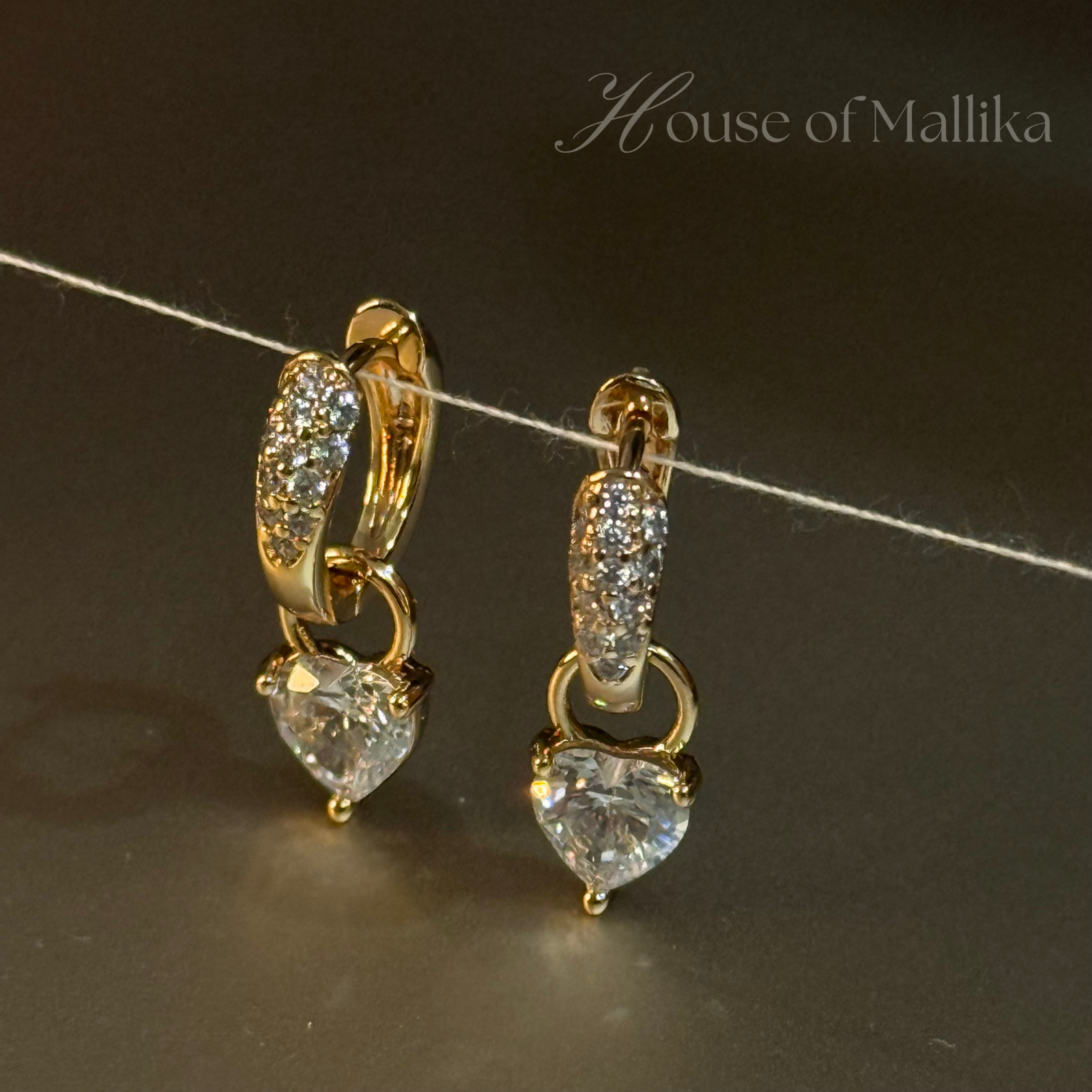 Mini Luxe Drop Hoops Earring - 18k Gold Plated