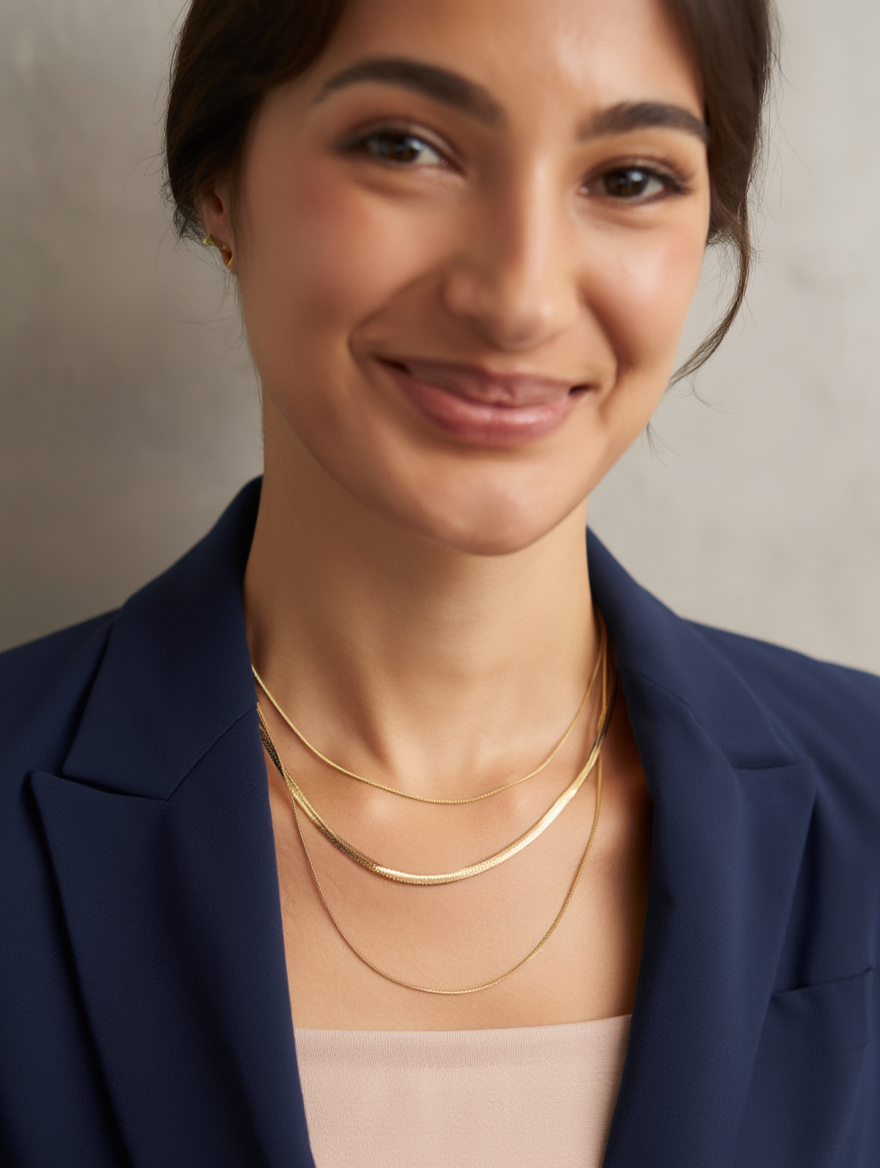 Élan Layered Necklace - 18k Gold Plated