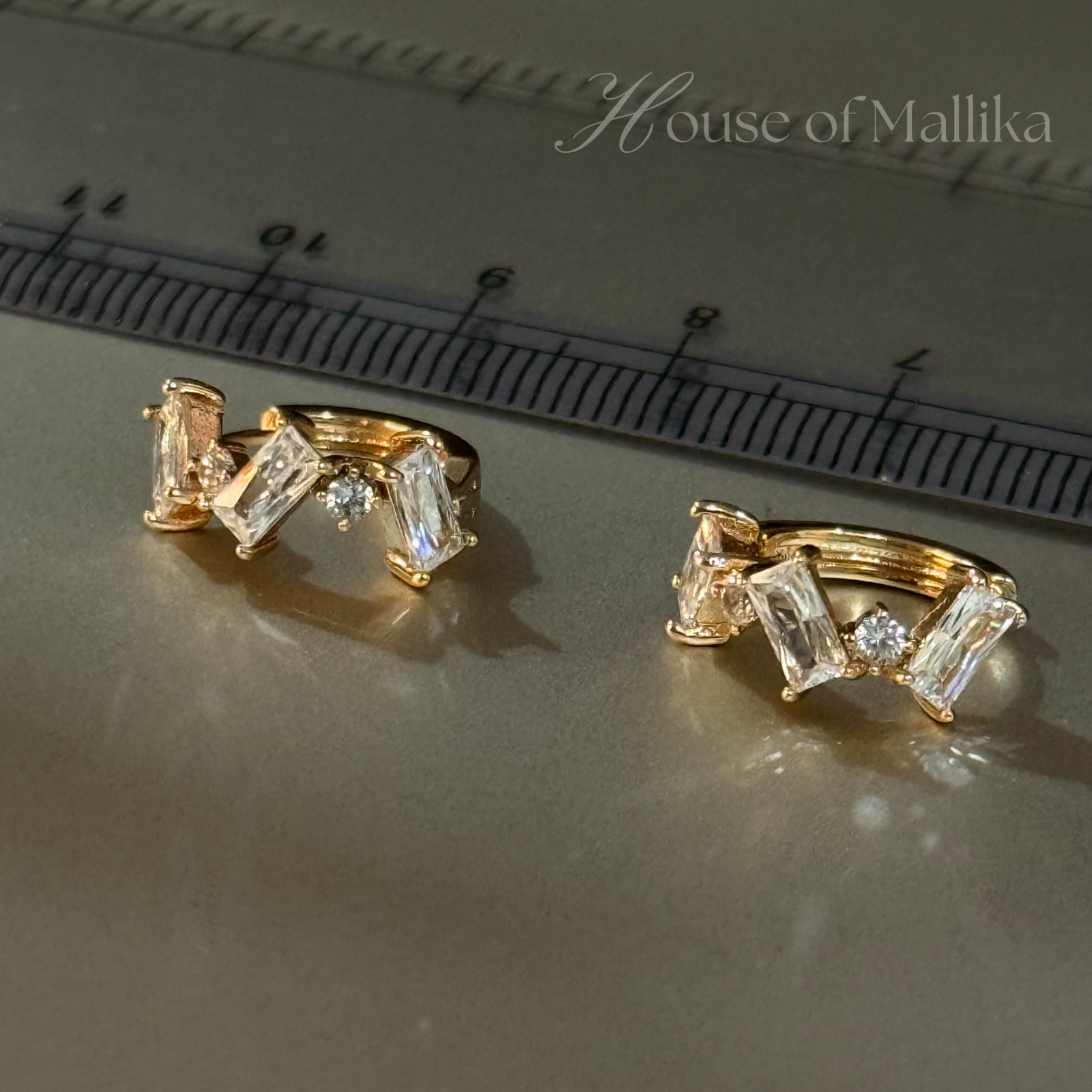 Emerald Luxe Hoops Earring - 18k Gold Plated