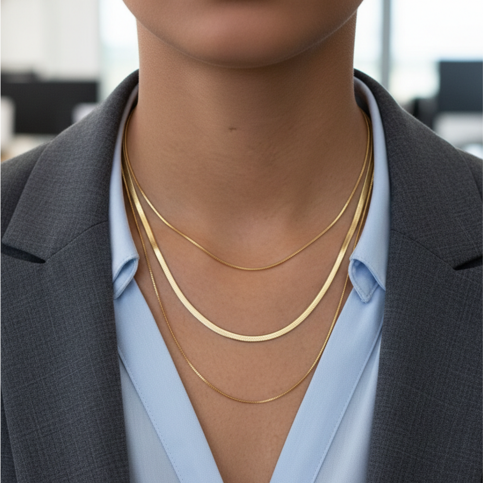 Élan Layered Necklace - 18k Gold Plated