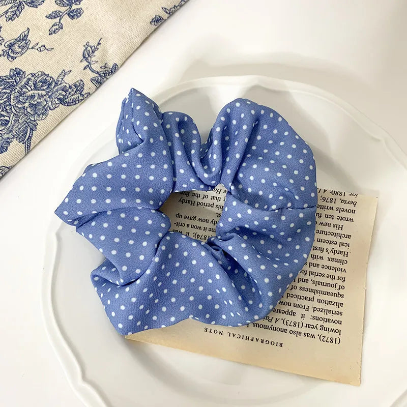 Blue Daisy Scrunchie