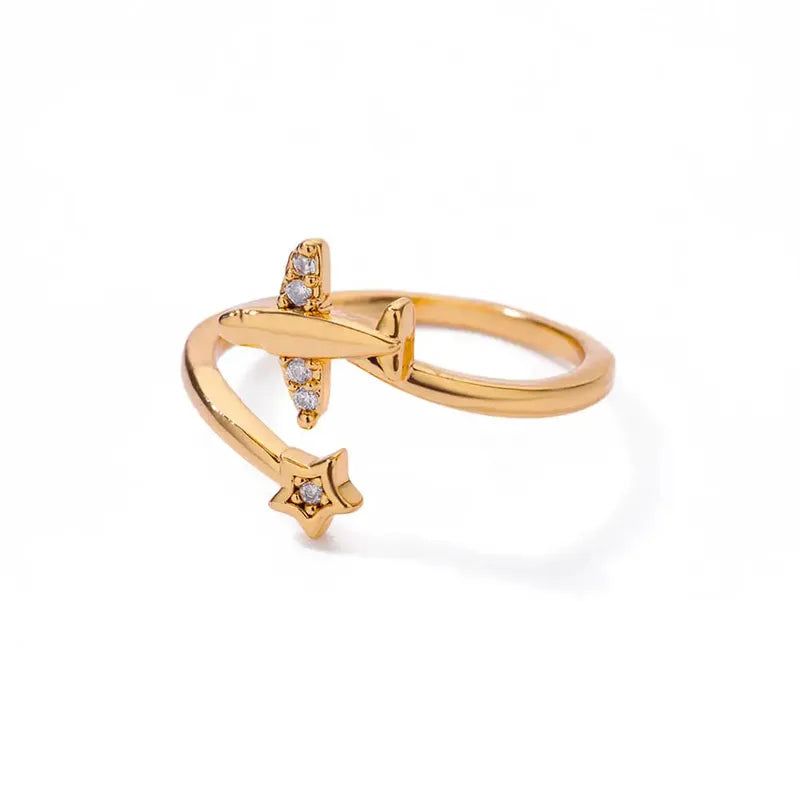 Skybound Star Ring - 18k Gold Plated