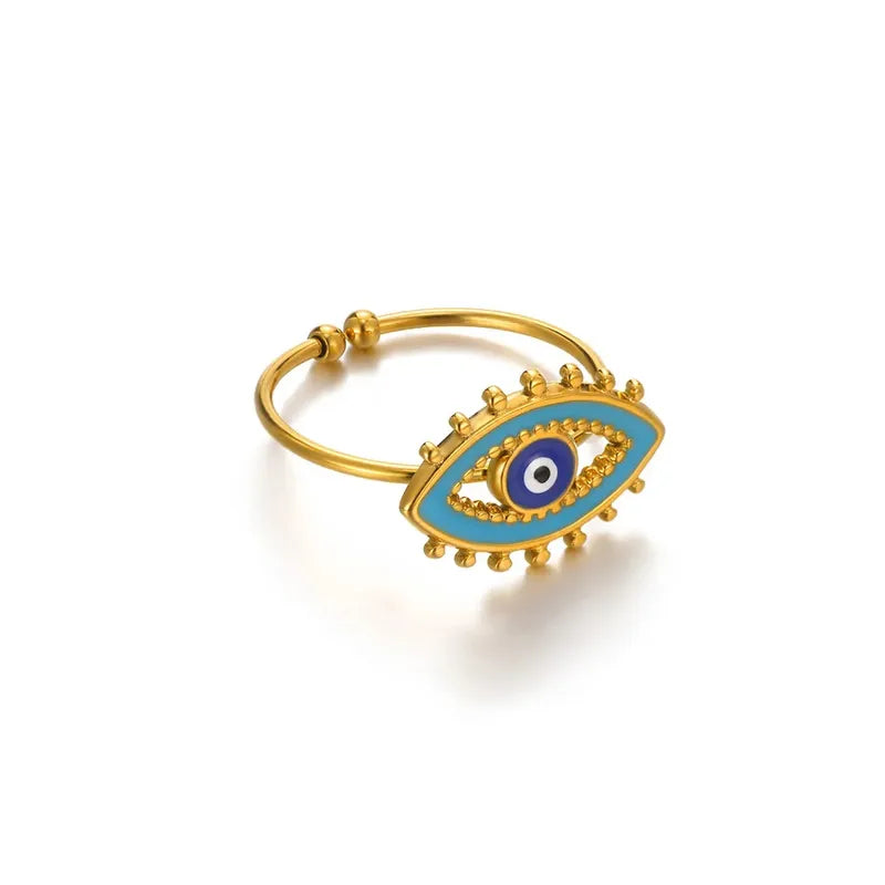 Evil Eye Embrace Ring - 18k Gold Plated