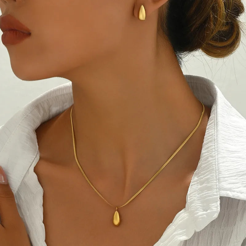 Aurora Drop Necklace - 18k Gold Plated