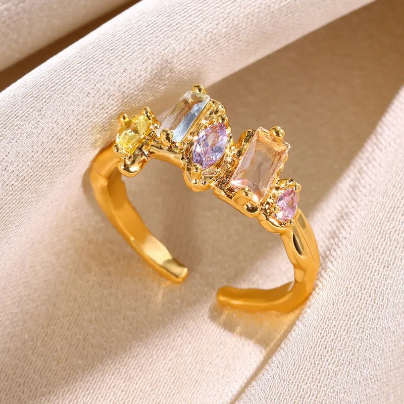 Fairy Zircon Glow Ring - 18k Gold Plated