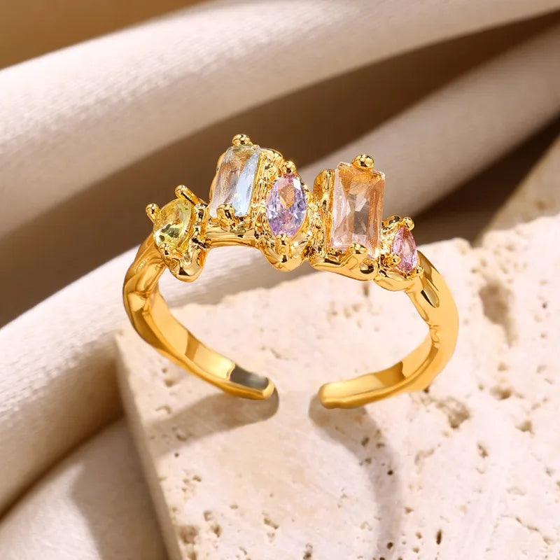 Fairy Zircon Glow Ring - 18k Gold Plated