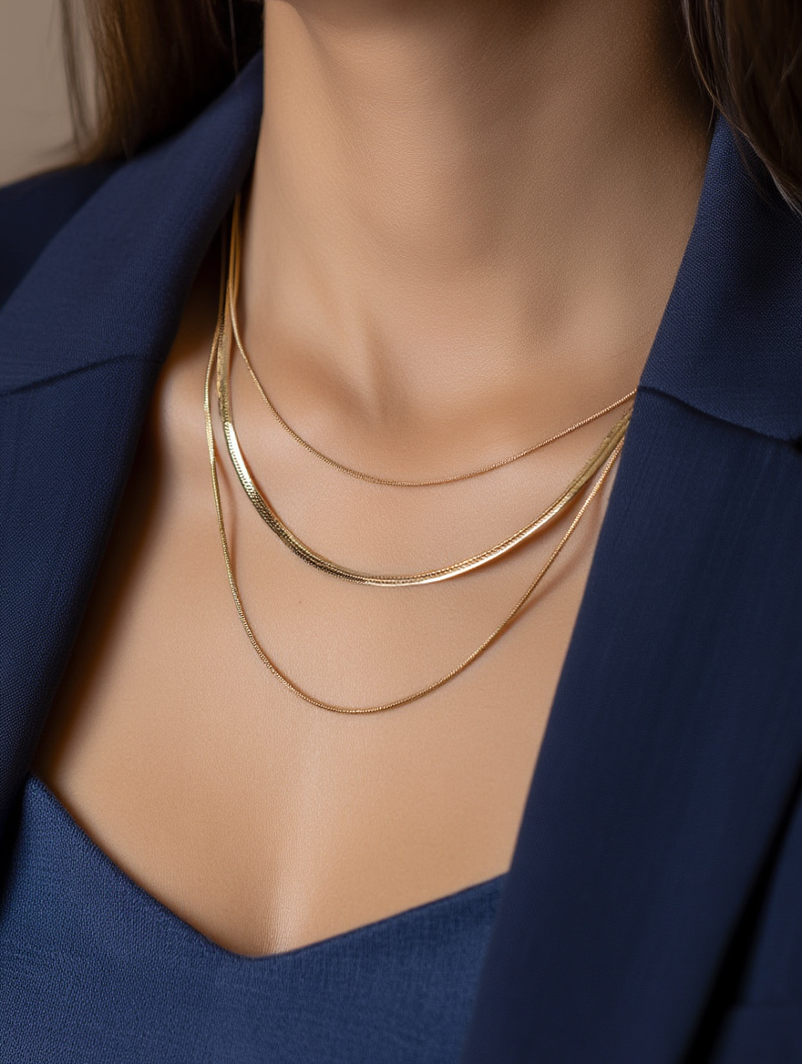 Élan Layered Necklace - 18k Gold Plated