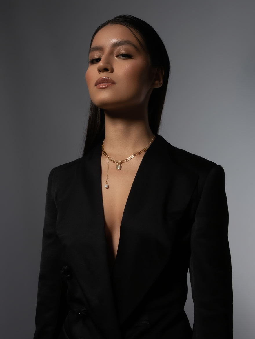 Paris Lock Necklace - 18k Gold Plated