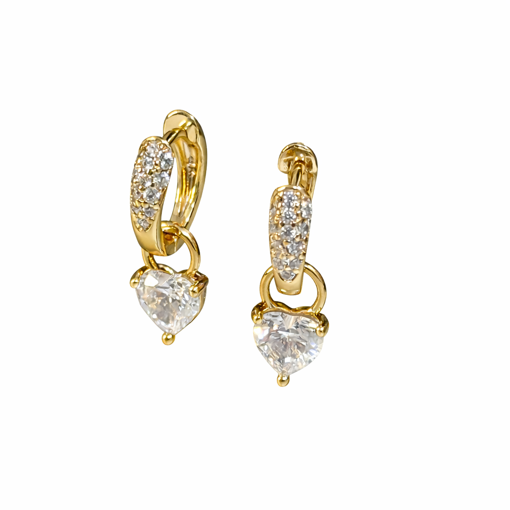 Mini Luxe Drop Hoops Earring - 18k Gold Plated
