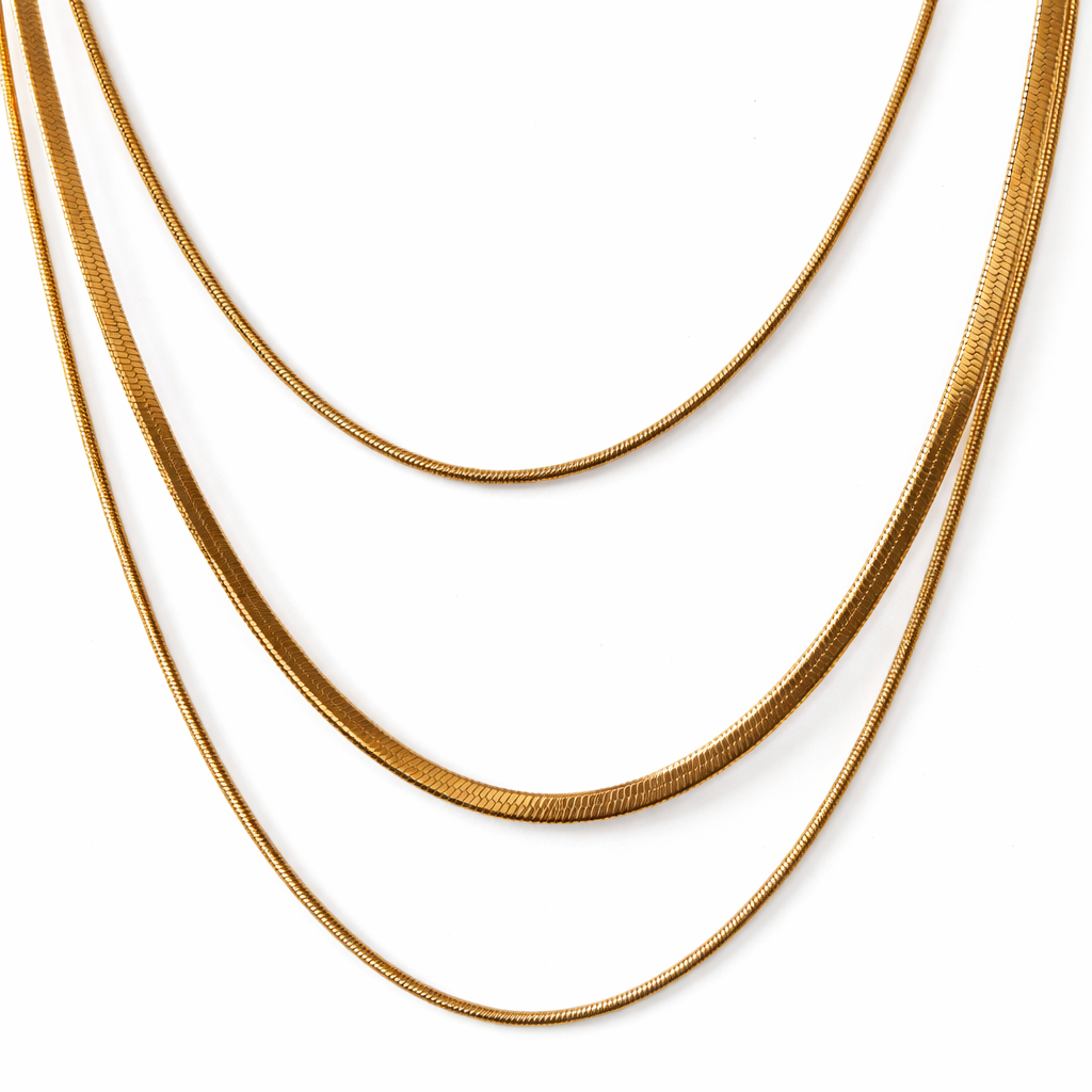 Élan Layered Necklace - 18k Gold Plated