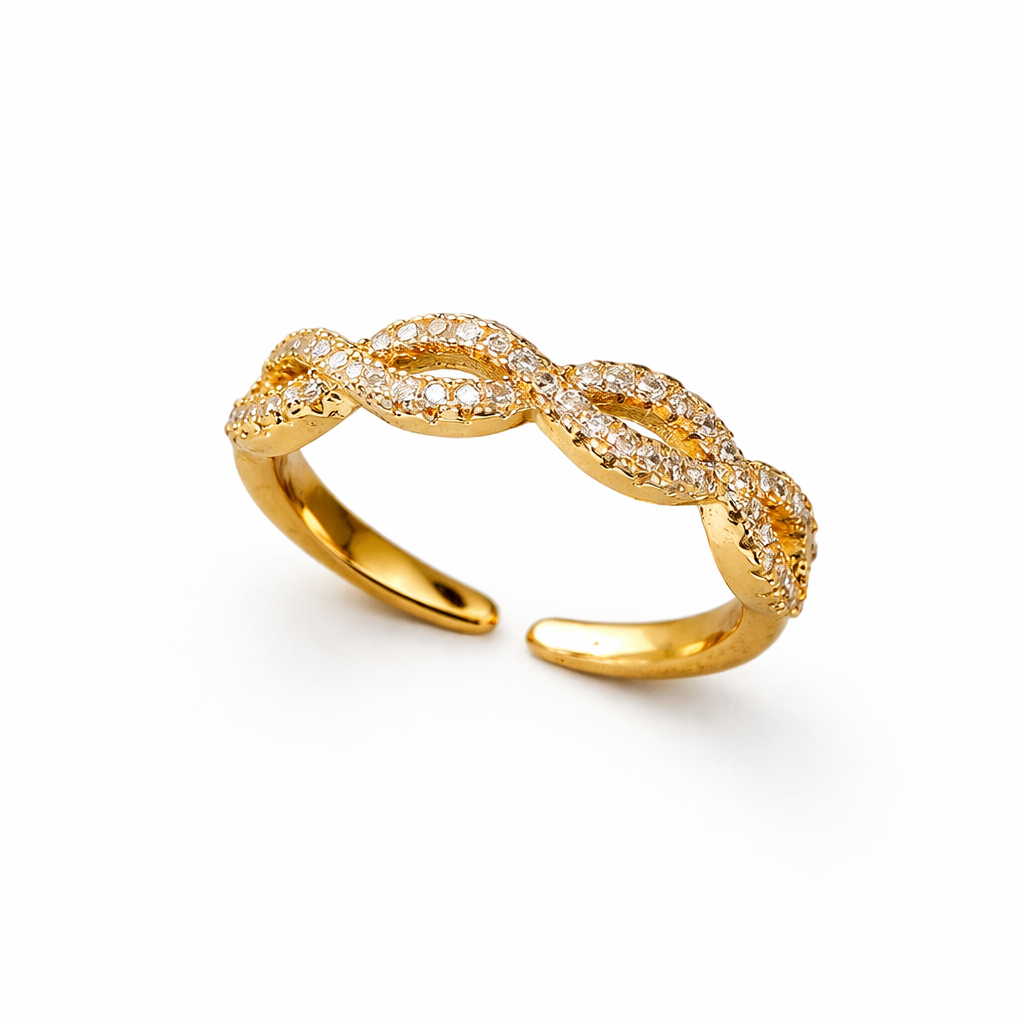 Twilight Twist Ring - 18k Gold Plated