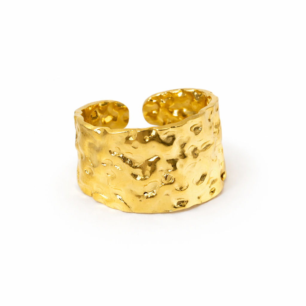 Hammered Luxe Ring - 18k Gold Plated