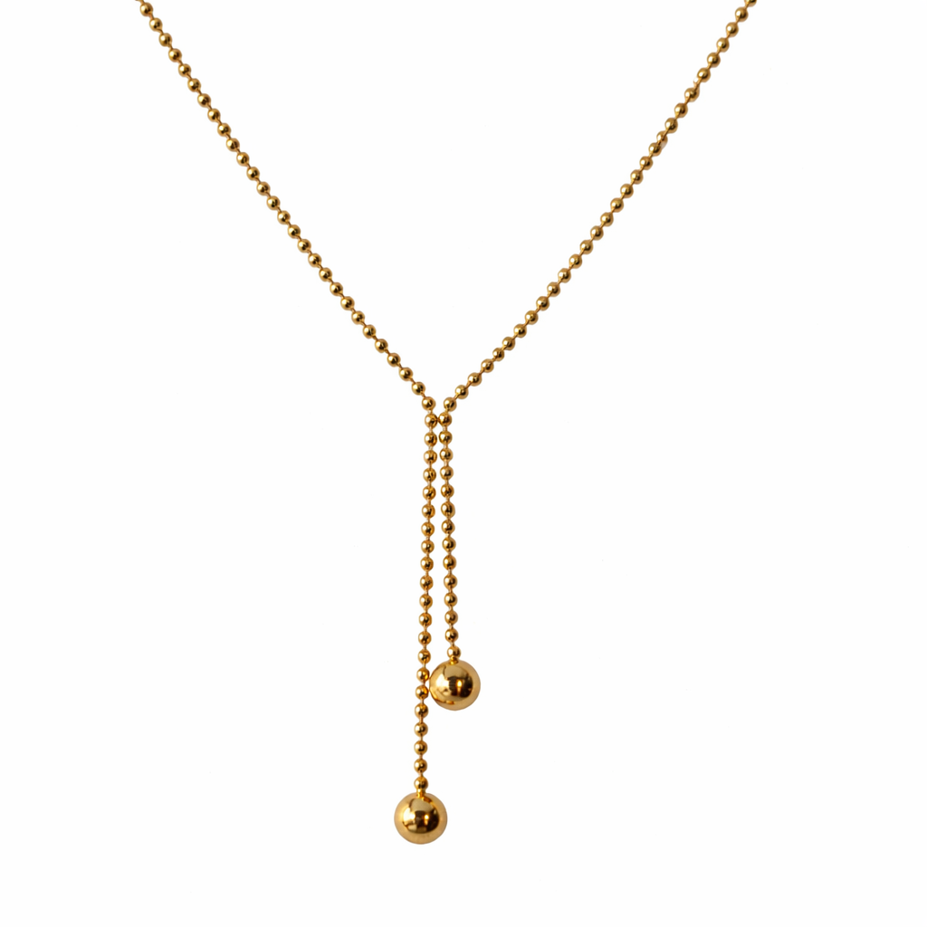 Golden Whisper Lariat Necklace - 18k Gold Plated