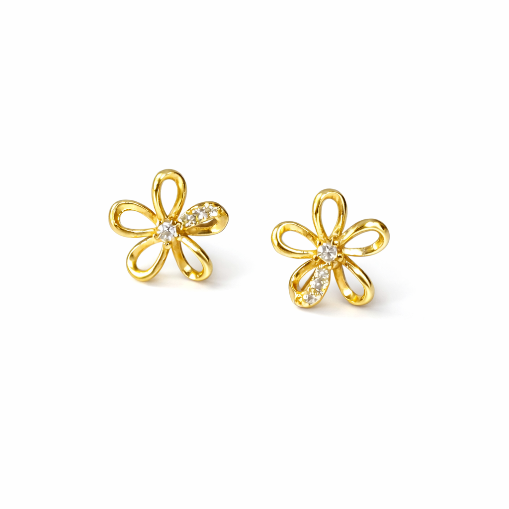 Bloom Kiss Studs Earring - 18k Gold Plated